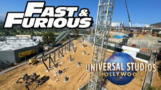 Universal Studios Hollywood Updates  Fast amp Furious Hollywood Drift amp HHN Construction [upl. by Yatnuhs]