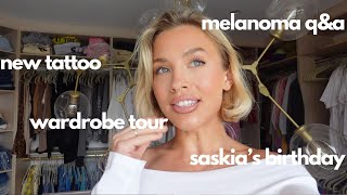 AUGUST VLOG  new tattoo skin cancer amp total body mapping Sassys bday closet tour [upl. by Ulick]