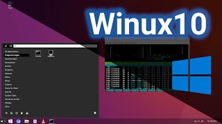 Winux10 Windows 10 Clone on Linux  Installation and First Look [upl. by Gus]