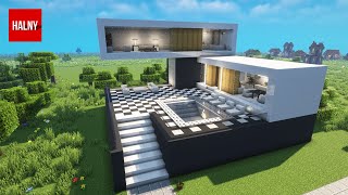 Modern house  Minecraft tutorial [upl. by Aram]