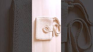 Crossbody bag from raffia DIY crochetbag diy handmade [upl. by Eerual45]