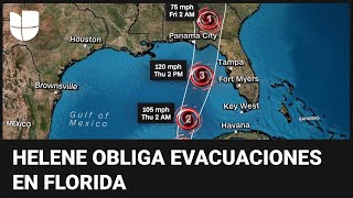 En un minuto Helene obliga evacuaciones en Florida ante la amenaza de que llegue como huracán mayor [upl. by Donetta216]