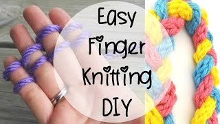 Learn How To Finger Knit Easy And Beginner Friendly [upl. by Oiramat]