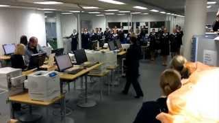 Finnair flight attendants dancing in Crew Center [upl. by Irved]