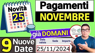 Inps PAGA 25 NOVEMBRE 2024 ➜ DATE PAGAMENTI ADI ASSEGNO UNICO PENSIONI BONUS NATALE 155€ INVALIDI [upl. by Dinse]