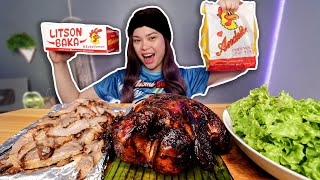 ANDOKS LITSON BAKA AT LECHON MANOK MUKBANG [upl. by Adnuhs932]