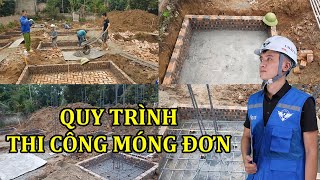 QUAN TRỌNG  Quy Trình Thi Công Móng Đơn Cực Chi Tiết  Kinh Nghiệm Thi Công [upl. by Ijneb804]