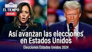 En VIVOAsí avanzan las elecciones presidenciales en Estados Unidos ¿qué está en juego  El Tiempo [upl. by Notsyrb]