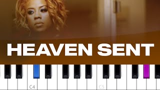 Keyshia Cole  Heaven Sent piano tutorial [upl. by Acimahs]