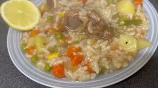 Lamb Risotto  Risotto with frozen vegetables  Risotto recipe by Kitchen and Arts with Nikki [upl. by Airdnaid]