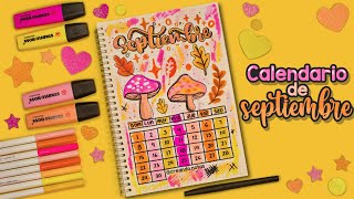 Cómo hacer tu CALENDARIO de SEPTIEMBRE  bulletjournal calendar september fall autumn [upl. by Rae]