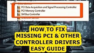 Device Manager ErrorsPCI data acquisition and signal Processing controller PCI memory controller [upl. by Inkster]