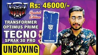 Tecno Spark 30 Pro Unboxing Transformer Edition Optimus Prime [upl. by Lingwood]