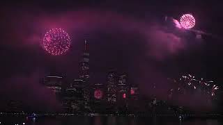 Jersey City July 4th Fireworks on the Hudson River 2024 [upl. by Ahsemo]