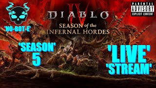 DIABLO 4PS5SEASON 5 SEASON OF THE INFERNAL HORDES✨🧊🌩⛈GRINDING TO FULL MASTERWORK⛈🌩🧊✨ [upl. by Hibben708]