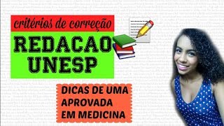 REDAÇÃO UNESP  Critérios de correção MEDICINA [upl. by Llerihs]