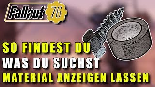 Materialien  Komponente anzeigen lassen  KEIN CHEATEN  Fallout 76 Farming Tipp [upl. by Jessy]