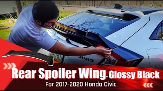 20172020 Honda Civic Hatchback Rear Spoiler Wing Installation Video  AMERICAN MODIFIED [upl. by Bendicty464]