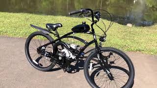 Hyper Cruiser 80cc Motorized Bike Voodoo Exhaust [upl. by Norabel589]