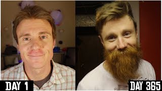 ONE YEAR BEARD TIME LAPSE  DAY 1 to 365  Growing A BEARD for 1 YEAR  Yeard Journey [upl. by Sianna]