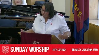 Bromley Temple Salvation Army  Sunday Blessing  15th September 2024 [upl. by Akem273]