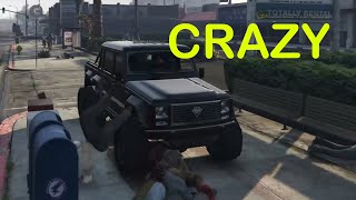 Vehicle Rampage Run Over and Wanted Level  GTA V [upl. by Oinigih813]