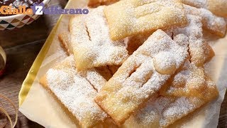 Chiacchiere di Carnevale Frappe bugie crostoli  Ricetta in 1 minuto [upl. by Nnayram]