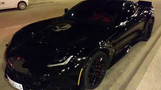 Chevrolet Corvette Z06 black beauty accelerates and rev [upl. by Apple]