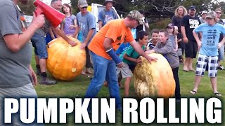 Giant Pumpkin Down Hill Rolling [upl. by Ardnikal]