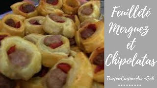 Feuilleté merguez et chipolatas tousencuisineavecseb [upl. by Adnolohs609]