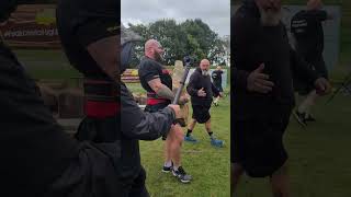 6FT 6 Strongmen Sam Ashton on the 175kg stone of destiny carry Peak District Highland Games 2024💪 [upl. by Sherye]