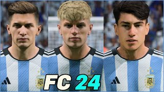 FC 24  ALL ARGENTINA PLAYERS REAL FACES [upl. by Lybis306]