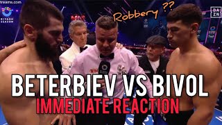 Artur Beterbiev Defeats Dmitry Bivol for UNDISPUTED Fans Scream ROBBERY  Immediate Reaction [upl. by Teik]