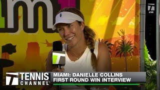 Danielle Collins Loving Hot Florida Conditions  Miami 1R [upl. by Suilenroc]