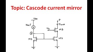 Analog VLSI Cascode current mirror [upl. by Silra838]