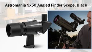 Astromania 9x50 Angled Finder Scope  Provides Bright Images and Comfortable Viewing [upl. by Ahsied754]