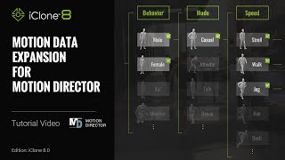 iClone 8 Tutorial  Motion Data Expansion for Motion Director [upl. by Adnohsirk]