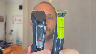 OneBlade electric shaver VS Philips trimmer series 3000 [upl. by Notgnihsaw]