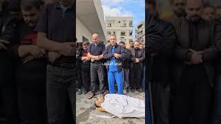 Funeral Prayer for Murdered ICU Director at Gaza Hospital [upl. by Mauchi]