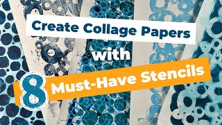 Create Collage Papers with 8 MustHave Stencils [upl. by Coplin]