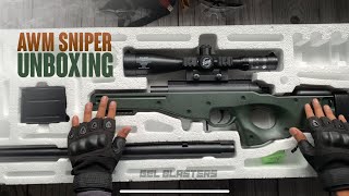 AWM SNIPER GEL BLASTER TOY GUN UNBOXING  Gel Blasters India [upl. by Ginger]