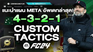 แนะนำแผน META อัพเดทล่าสุด 4321  CUSTOM TACTICS amp INSTRUCTIONS 😍  FC 24 Ultimate Team [upl. by Ahsimek]