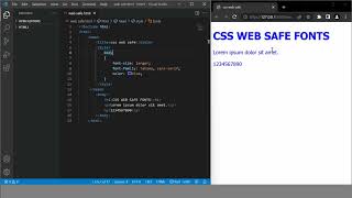 CSS CSS web safe fonts  How to use web fonts in CSS css font family web safe fonts [upl. by Rosane]