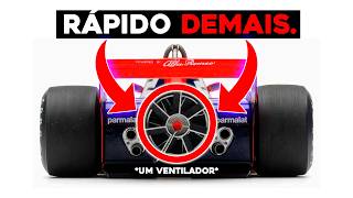 O carro de F1 QUE PRECISOU SER BANIDO POR SER RÁPIDO DEMAIS o carroventilador da BRABHAM [upl. by Merfe]