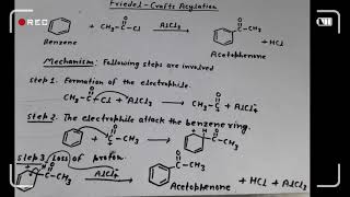 FriedelCrafts Acylation Reaction with Mechanism Bsc 2nd year Organic Chemistry [upl. by Marjorie870]