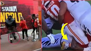 Brutal Hit 😱 Chiefs Isiah Pacheco Suffers Ankle Injury Vs Bengals  Isiah Pacheco Fractures Fibula [upl. by Airotna244]