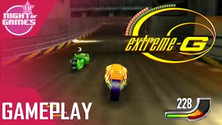 N64 GAMEPLAY EXTREMEG   Carreras en motos futuristas [upl. by Yrollam]