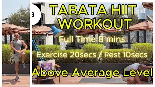 8 MIN TABATA HIIT WORKOUT Intermediate Full🔥 Body Home Workout No Equipment fitness motivation [upl. by Cull377]