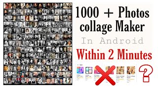 How to create 1000  unlimited photo collage in single frame  Editing Tips and Ideas [upl. by Akinad]