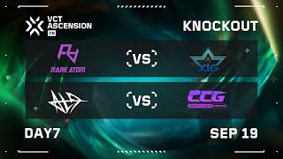 RA vs XLG  ALG vs CCG  KNOCKOUT  Day 7  VCT Ascension CN [upl. by Niala]